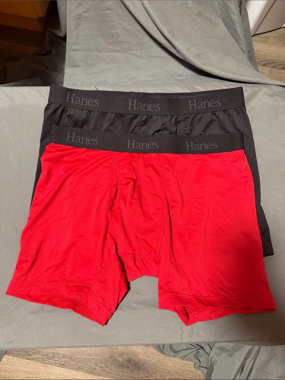 Hanes Men's Boxer Briefs 2-Pack - Red & Black